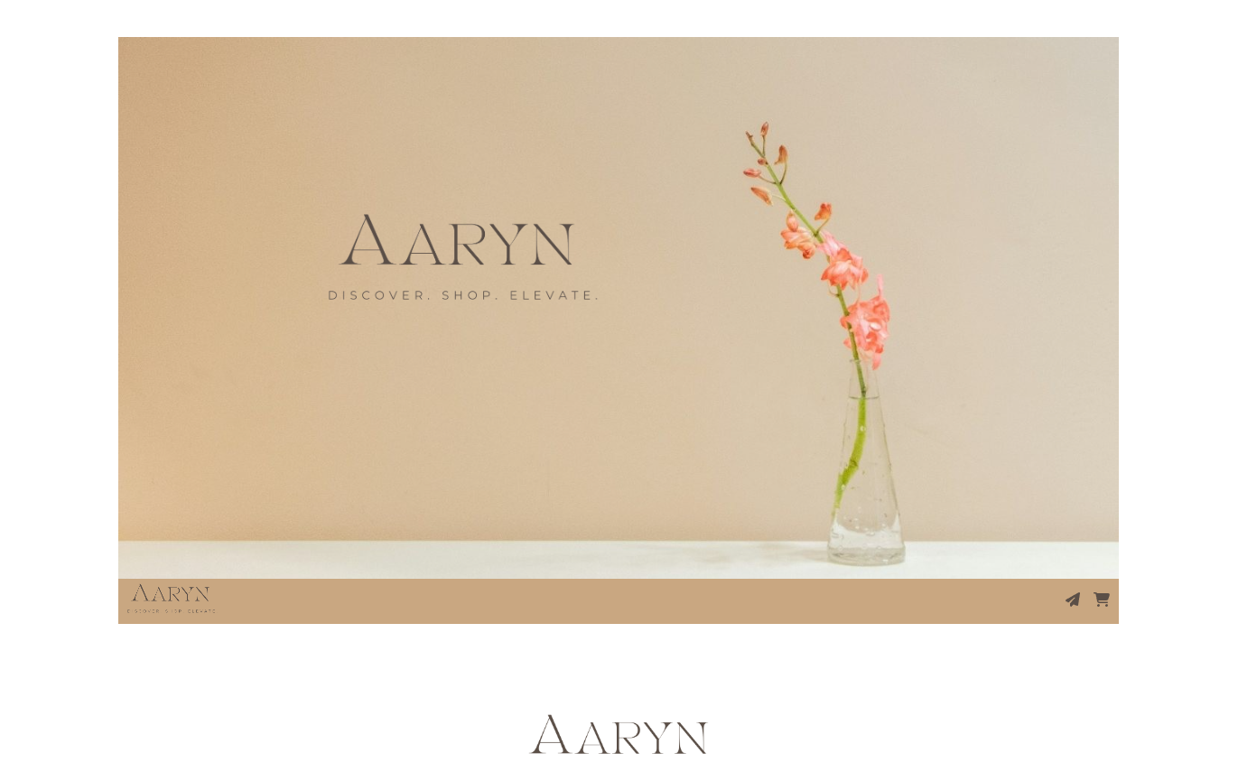 Aaryn online store page