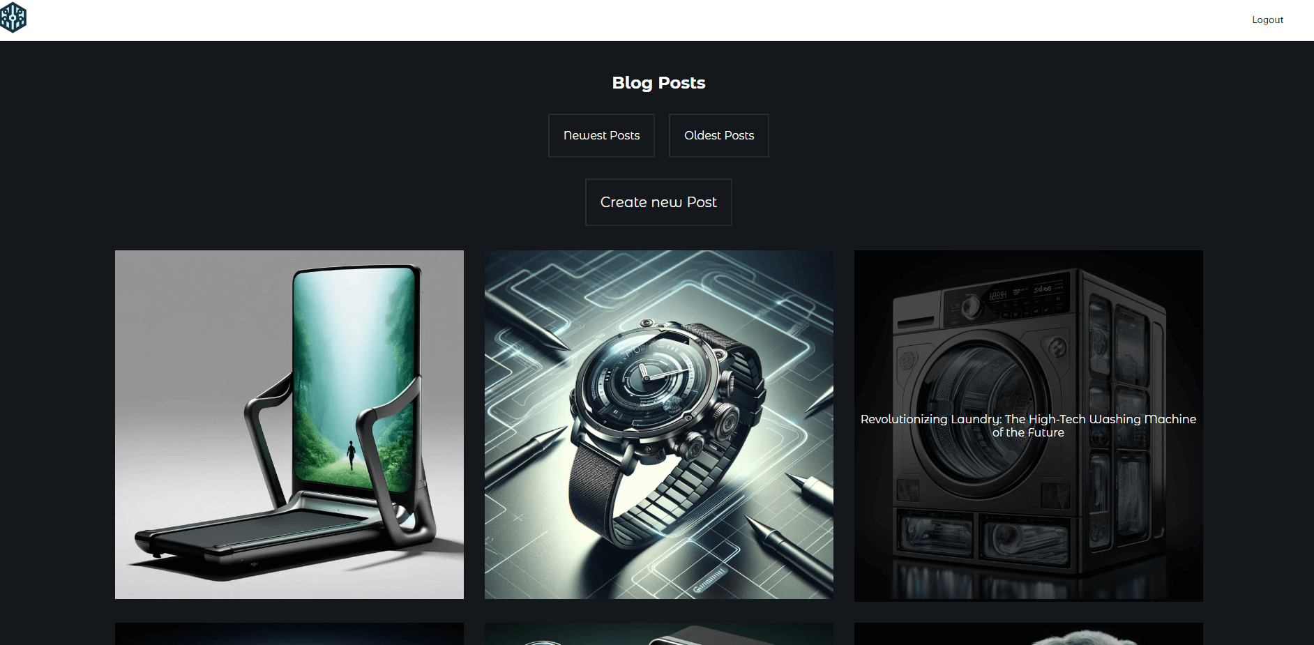 Tech blog page